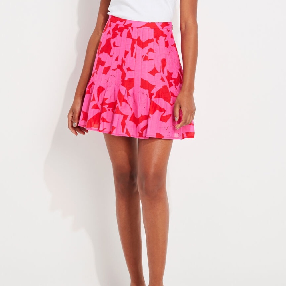 Vineyard Vines Tropical Floral Pintuck Skirt, size 12